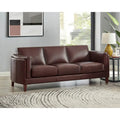 Hydeline Maui Premium Top Grain Leather Sofa with Feather, Memory Foam, and Spring Support