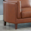 Hydeline Maui Premium Top Grain Leather Sofa with Feather, Memory Foam, and Spring Support