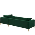Mae Velvet Corner Sectional Sofa in Mid-Century Modern Style