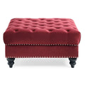 Luxurious Nola Velvet Tufted Extra-Large Ottoman