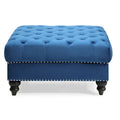Luxurious Nola Velvet Tufted Extra-Large Ottoman