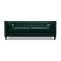 Jack 84 Mid-Century Modern Tuxedo Sofa with Decorative Bolster Pillows