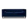 Jack 84 Mid-Century Modern Tuxedo Sofa with Decorative Bolster Pillows