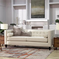 Jack 84 Mid-Century Modern Tuxedo Sofa with Decorative Bolster Pillows
