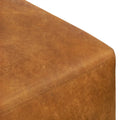 Poly & Bark Denver Leather Ottoman - Authentic Full Grain Italian Leather