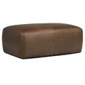 Poly & Bark Denver Leather Ottoman - Authentic Full Grain Italian Leather