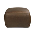 Poly & Bark Denver Leather Ottoman - Authentic Full Grain Italian Leather