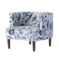Roundhill Furniture Isla Chenille Oversized Barrel Accent Chair with Armrests for Living Room