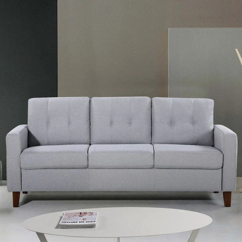 Rossetti Mid-Century Tufted Fabric Sofa