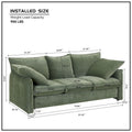 Mid-Century Modern 3-Seat Sofa – Perfect for Living Rooms, Apartments, Lounges, and Bedrooms