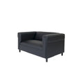 Mid-Century Modern Loveseat Sofa by Coast to Coast - Upholstered Faux Leather with Solid Wood Frame