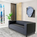 Mid-Century Modern 3-Seater Sofa by Coast to Coast Sofas - Upholstered Faux Leather with Solid Wood Frame