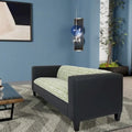 Mid-Century Modern 3-Seater Sofa by Coast to Coast Sofas - Upholstered Faux Leather with Solid Wood Frame