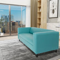 Mid-Century Modern 3-Seater Sofa by Coast to Coast Sofas - Upholstered Faux Leather with Solid Wood Frame