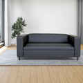 Mid-Century Modern 3-Seater Sofa by Coast to Coast Sofas - Upholstered Faux Leather with Solid Wood Frame