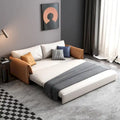 JASIWAY 65.4-Inch Vegan Leather Sleeper Sofa Bed