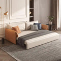 JASIWAY 65.4-Inch Vegan Leather Sleeper Sofa Bed