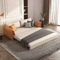 JASIWAY 65.4-Inch Vegan Leather Sleeper Sofa Bed