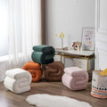 Contemporary S-Shape Ottoman Makeup Stool and Footrest for Living Room and Bedroom