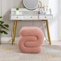 Contemporary S-Shape Ottoman Makeup Stool and Footrest for Living Room and Bedroom
