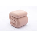 Contemporary S-Shape Ottoman Makeup Stool and Footrest for Living Room and Bedroom