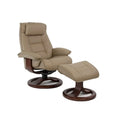 Fjords Mustang Leather Reclining Chair with Ottoman