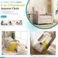 AECOJOY 3-in-1 Convertible Sleeper Sofa Chair with Pillow and Adjustable Backrest