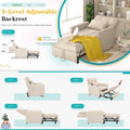 AECOJOY 3-in-1 Convertible Sleeper Sofa Chair with Pillow and Adjustable Backrest