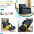 AECOJOY 3-in-1 Convertible Sleeper Sofa Chair with Pillow and Adjustable Backrest