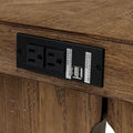 Landmark 60-Inch Wide Sofa Table with Dual Legs in Weathered Oak Finish