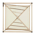 Hannah Square End Tables with Metal and Glass Top by iNSPIRE Q Bold
