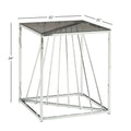 Hannah Square End Tables with Metal and Glass Top by iNSPIRE Q Bold