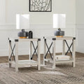 Set of 2 Middlebrook Kujawa 18-Inch X-Side Accent Tables