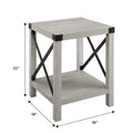 Set of 2 Middlebrook Kujawa 18-Inch X-Side Accent Tables