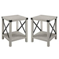 Set of 2 Middlebrook Kujawa 18-Inch X-Side Accent Tables