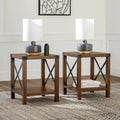 Set of 2 Middlebrook Kujawa 18-Inch X-Side Accent Tables