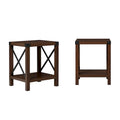 Set of 2 Middlebrook Kujawa 18-Inch X-Side Accent Tables