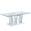 Furniture of America del Rio Contemporary Glass Top 2-Piece Accent Table Set