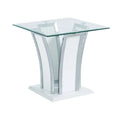 Furniture of America del Rio Contemporary Glass Top 2-Piece Accent Table Set
