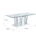 Furniture of America del Rio Contemporary Glass Top 2-Piece Accent Table Set