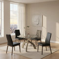 Criss Cross Dining Set Featuring Black Chairs