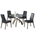 Criss Cross Dining Set Featuring Black Chairs