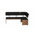 Contemporary Wooden Dining Set with Table, Nook, and Bench