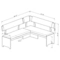 Contemporary Wooden Dining Set with Table, Nook, and Bench