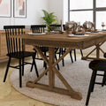 9' x 40" Rustic Solid Pine Folding Dining Table - Antique Style