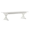 9' x 40" Rustic Solid Pine Folding Dining Table - Antique Style
