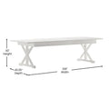 9' x 40" Rustic Solid Pine Folding Dining Table - Antique Style