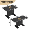 Clihome Glossy Wood Expandable Dining Table for 6 Guests