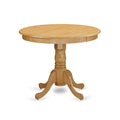 East West Furniture Antique Round Dining Table - 36x36 Inch Kitchen Table with Pedestal Base (Multiple Finish Options)