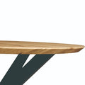 Ravenna 47" Modern Round Wood Dining Table with X-Cross Metal Base for Kitchen and Dining Room